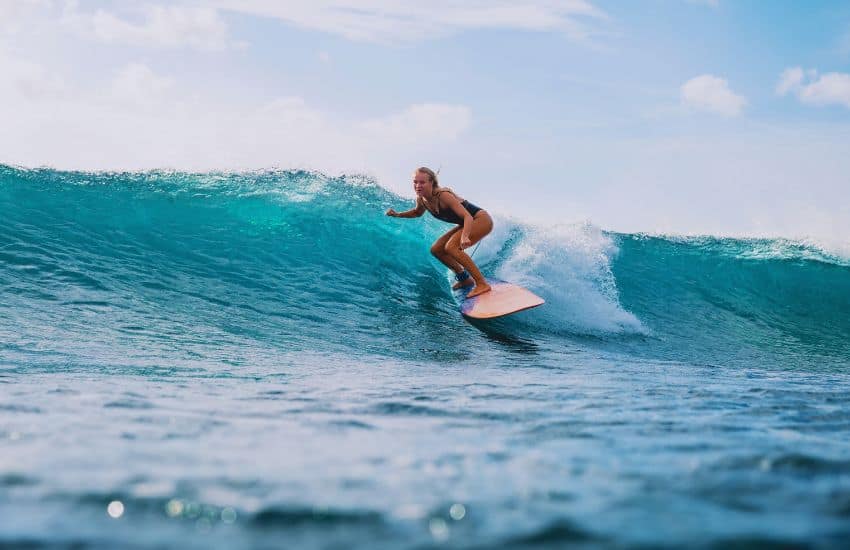 Surfer Girl in Belize