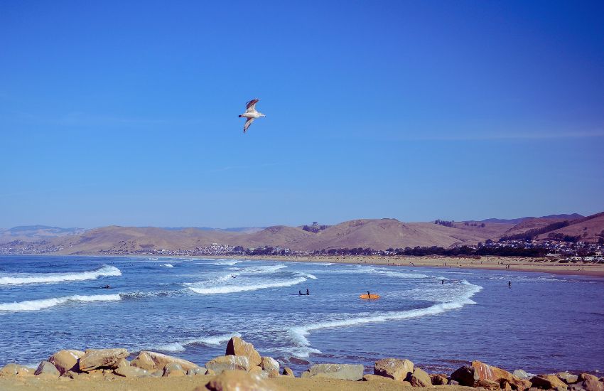 Morro Bay surfspot in California
