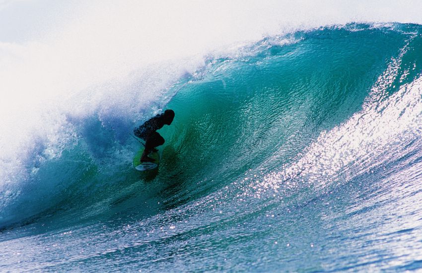 Costa Rica Surfer riding a wave