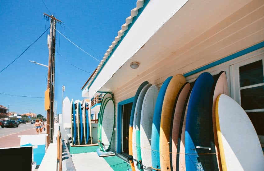 surfboards in a shop