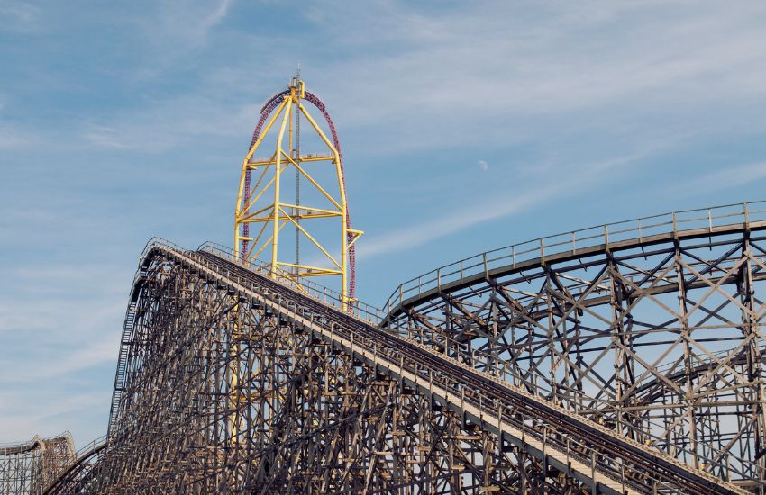 rollercoaster at Cedar Point amusement park